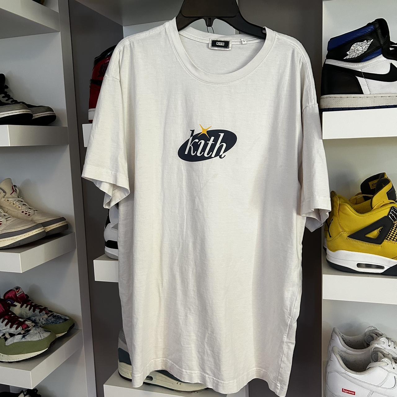 Kith Logo T Shirt Size L Worn condition w some... - Depop
