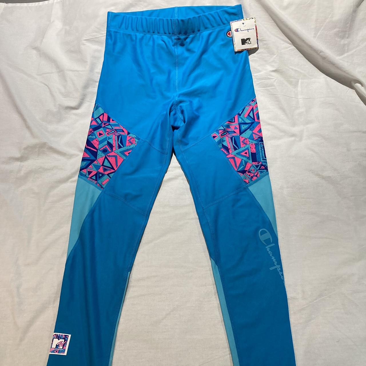 MTV Champion Leggings Woman Medium Blue - Depop