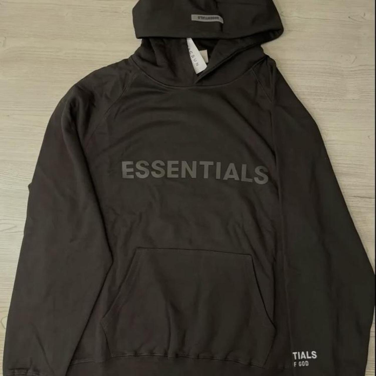 Black Essentials Hoodie Size Large Brand... Depop