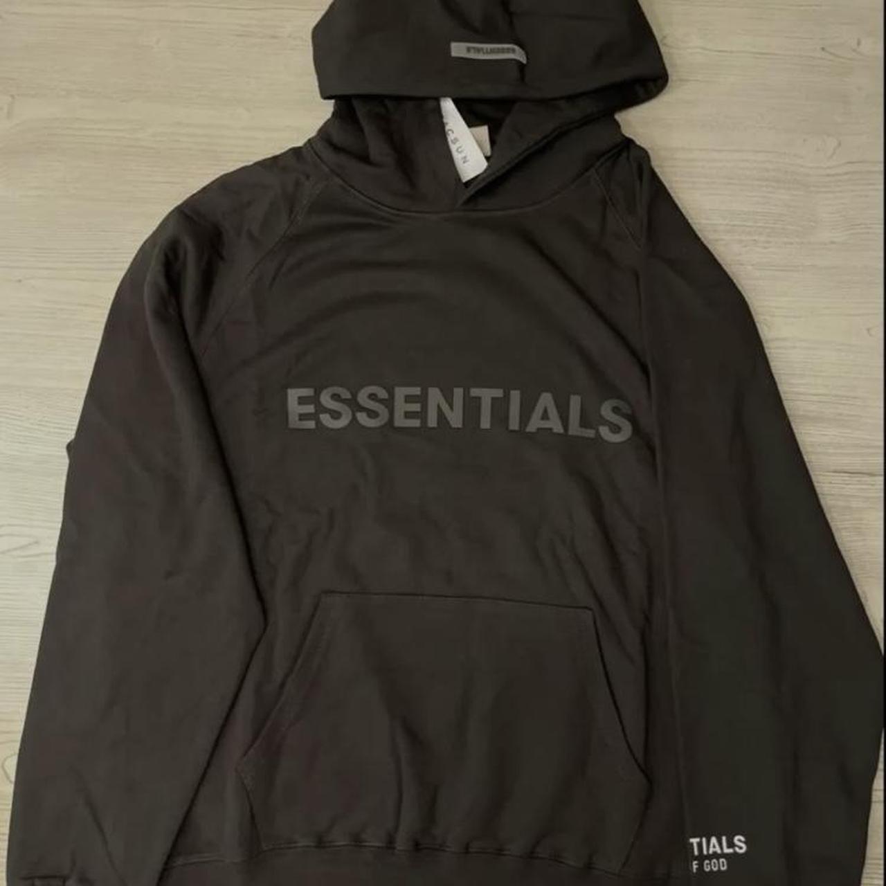 Black Essentials Hoodie brand new #essentials - Depop