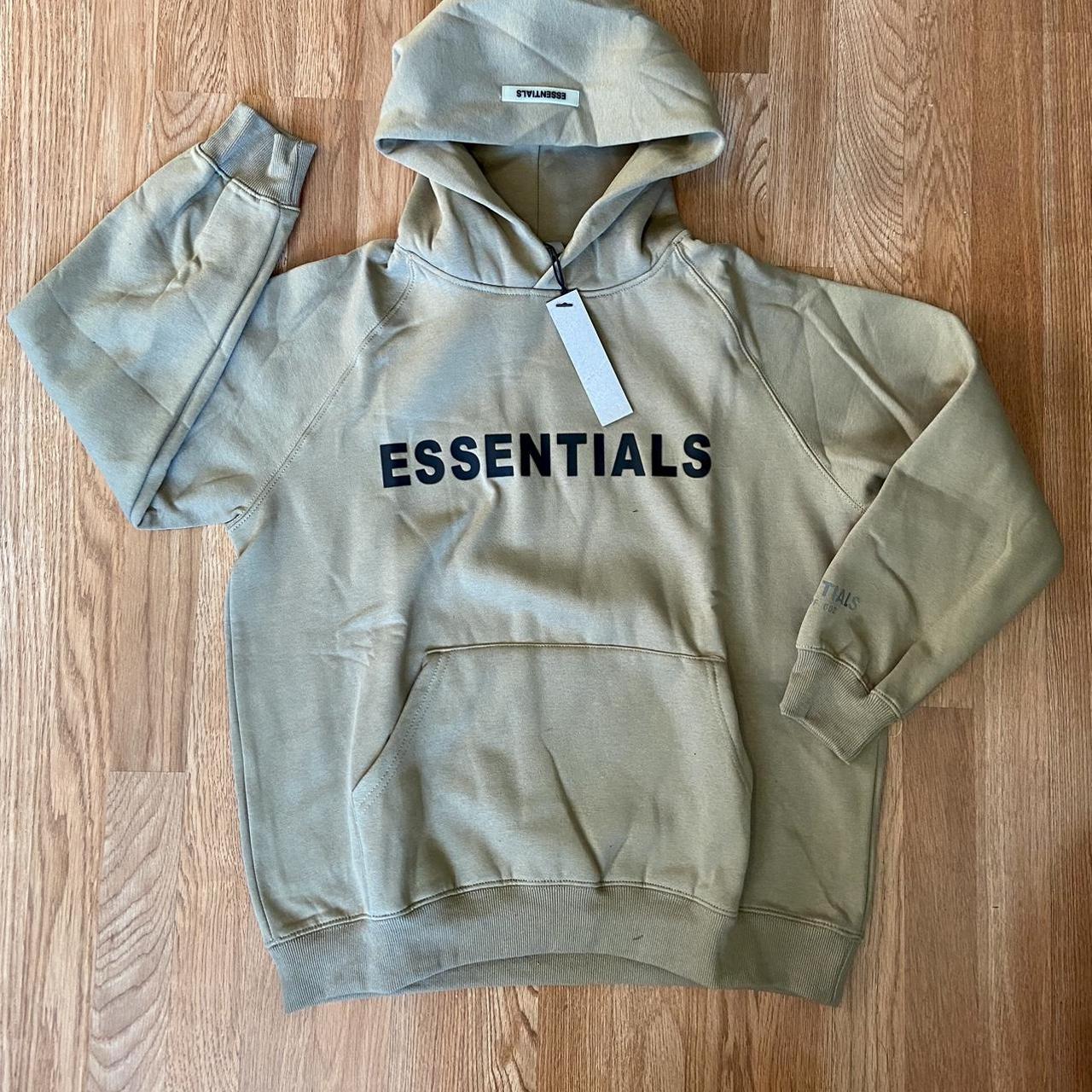 Essentials Hoodie Brand New Cream Light - Depop