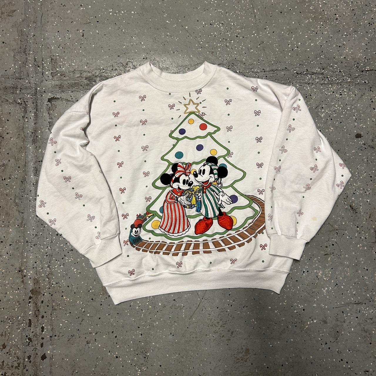 Disney Men's White and Red Hoodie Depop