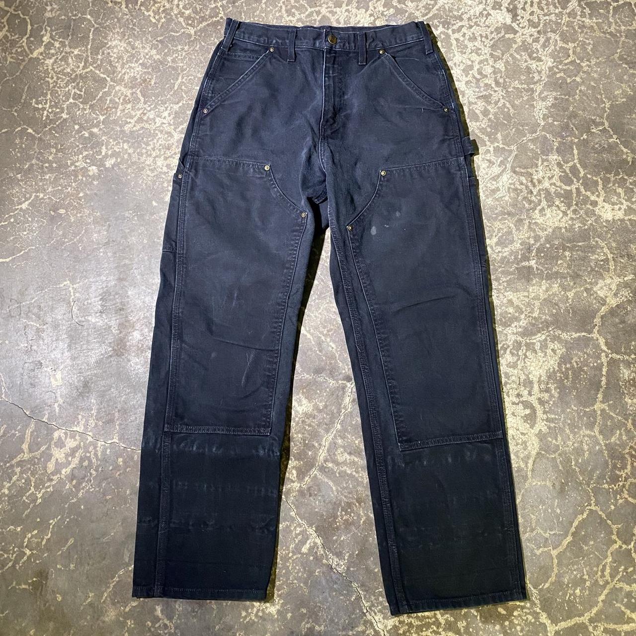 Vintage Carhartt Double Knee Duck Canvas Pants B136... - Depop