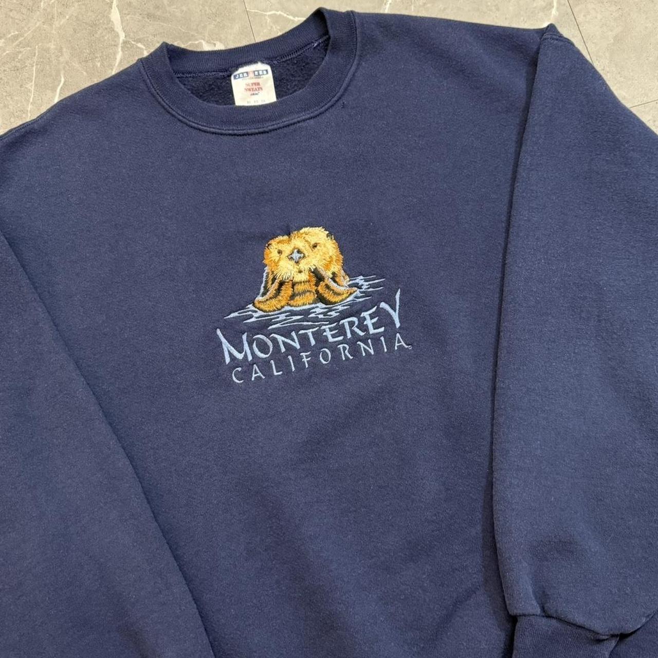 Navy sweatshirt-vintage - Depop