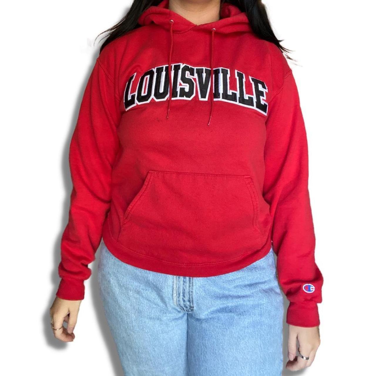 Champion Men's Louisville Cardinals Athletics Logo Pullover Sweatshirt