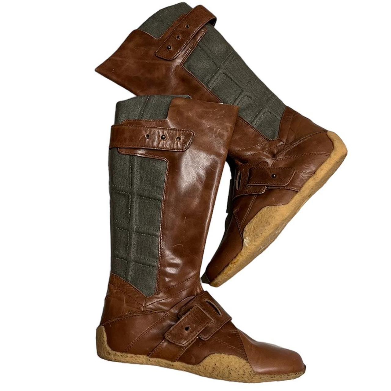 定番日本製【PRADA SPORT】Brown Leather Boots archive 靴