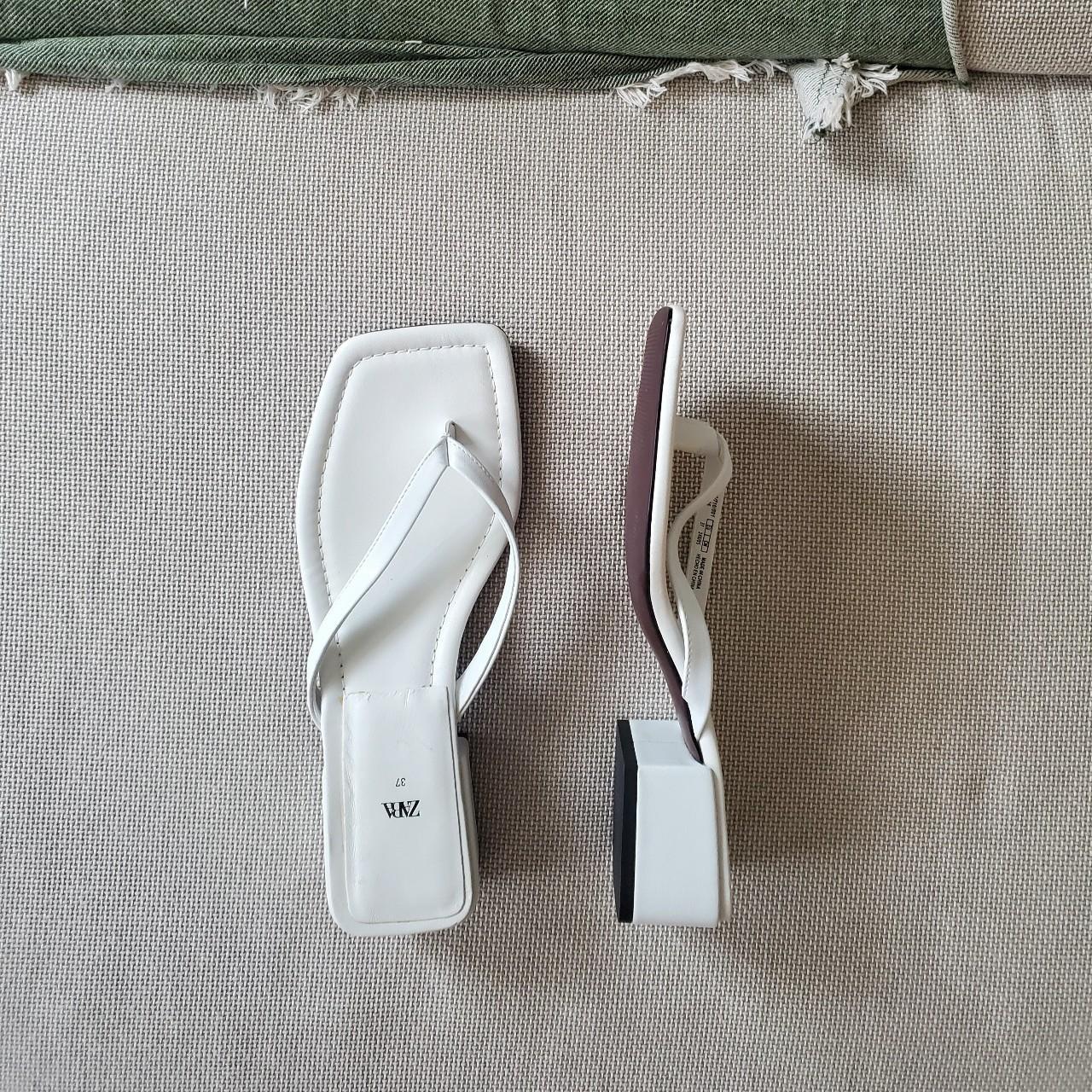 zara sandales blanches