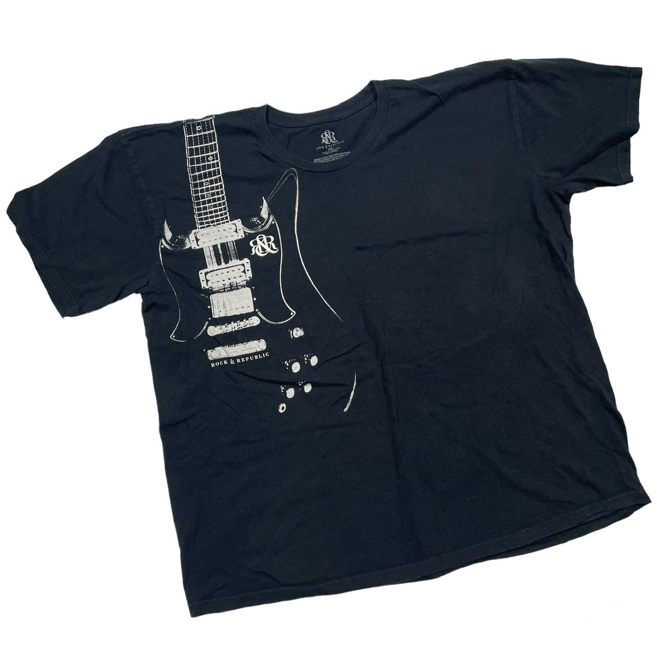 Rock and Republic Men's Black Tshirt Depop