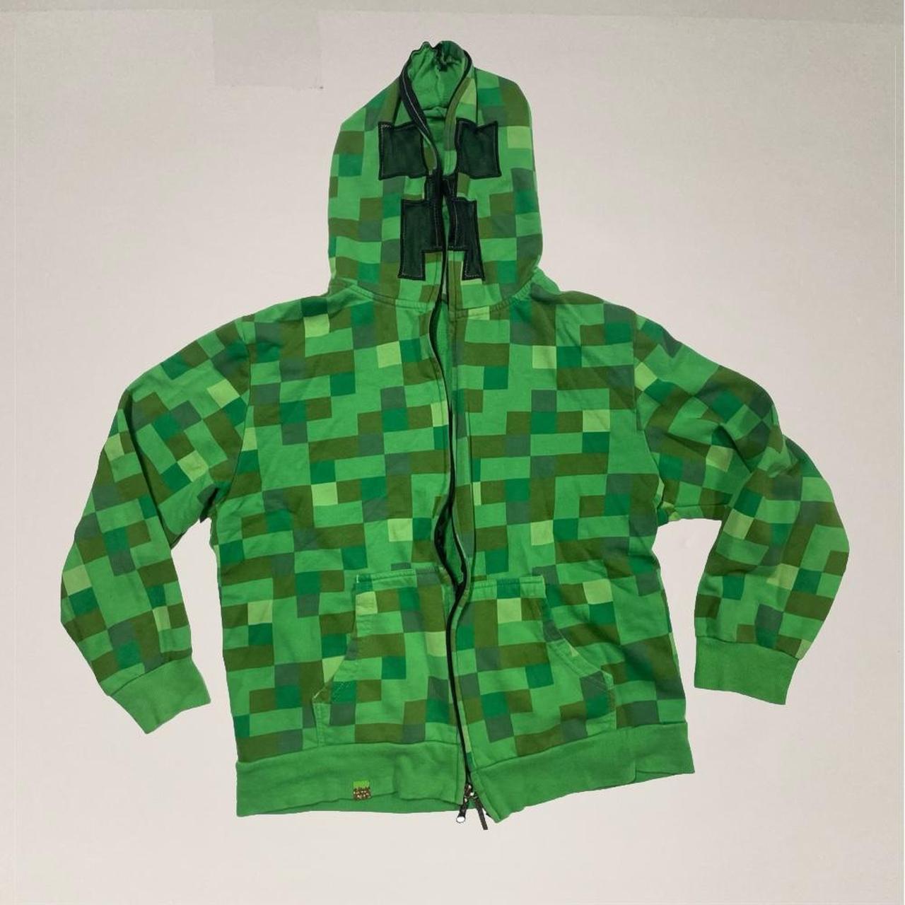 2010s emo minecraft zip up 🥰 size boys xl fits... - Depop