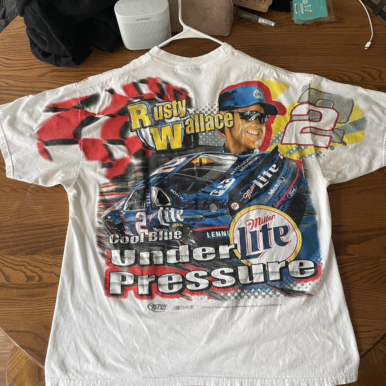 Rusty Wallace Miller Lite Baseball Jersey 