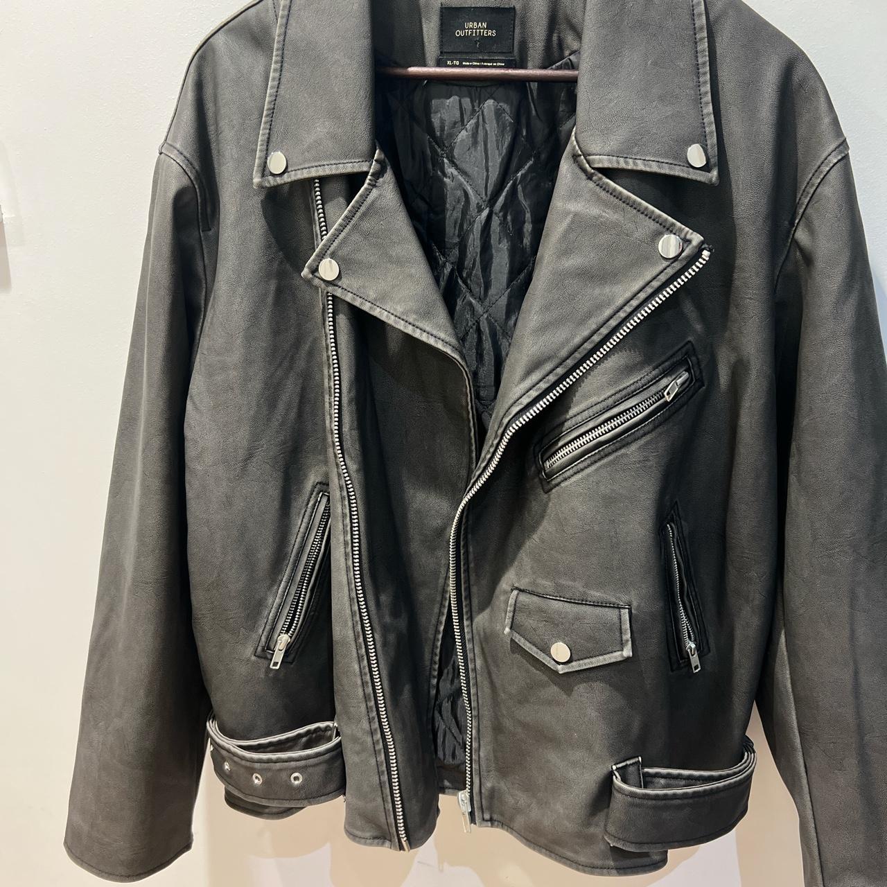 Urban Outfitters Leather Jacket Size XL Worn... Depop