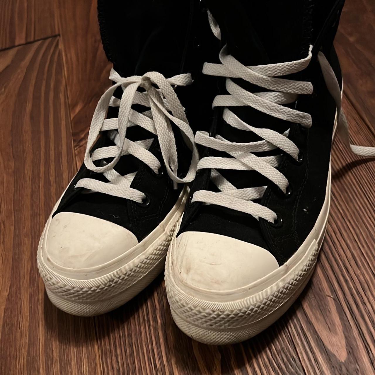 Custom off store white converse