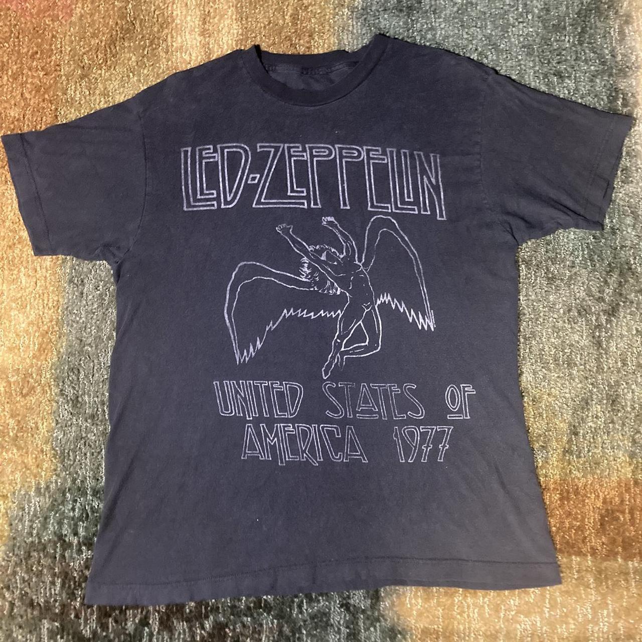 Vintage Led Zepplein Tee Shirt Size- Large - Depop