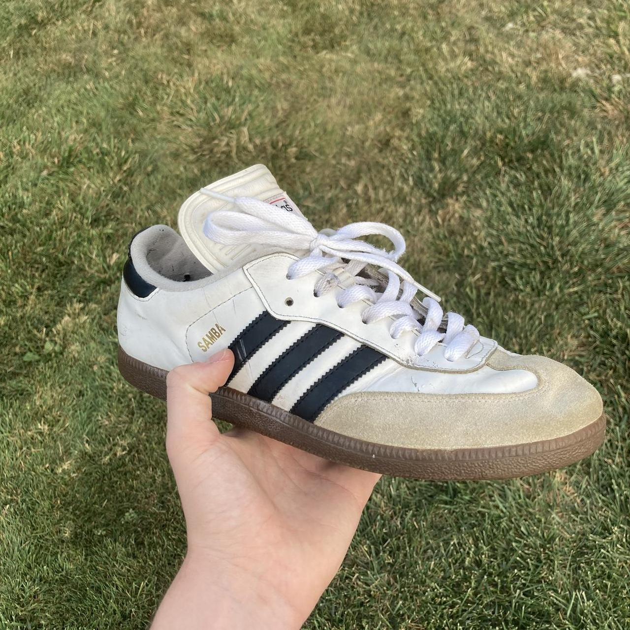 Adidas Samba’s In White Size- 9.5 MENS #sambas... - Depop