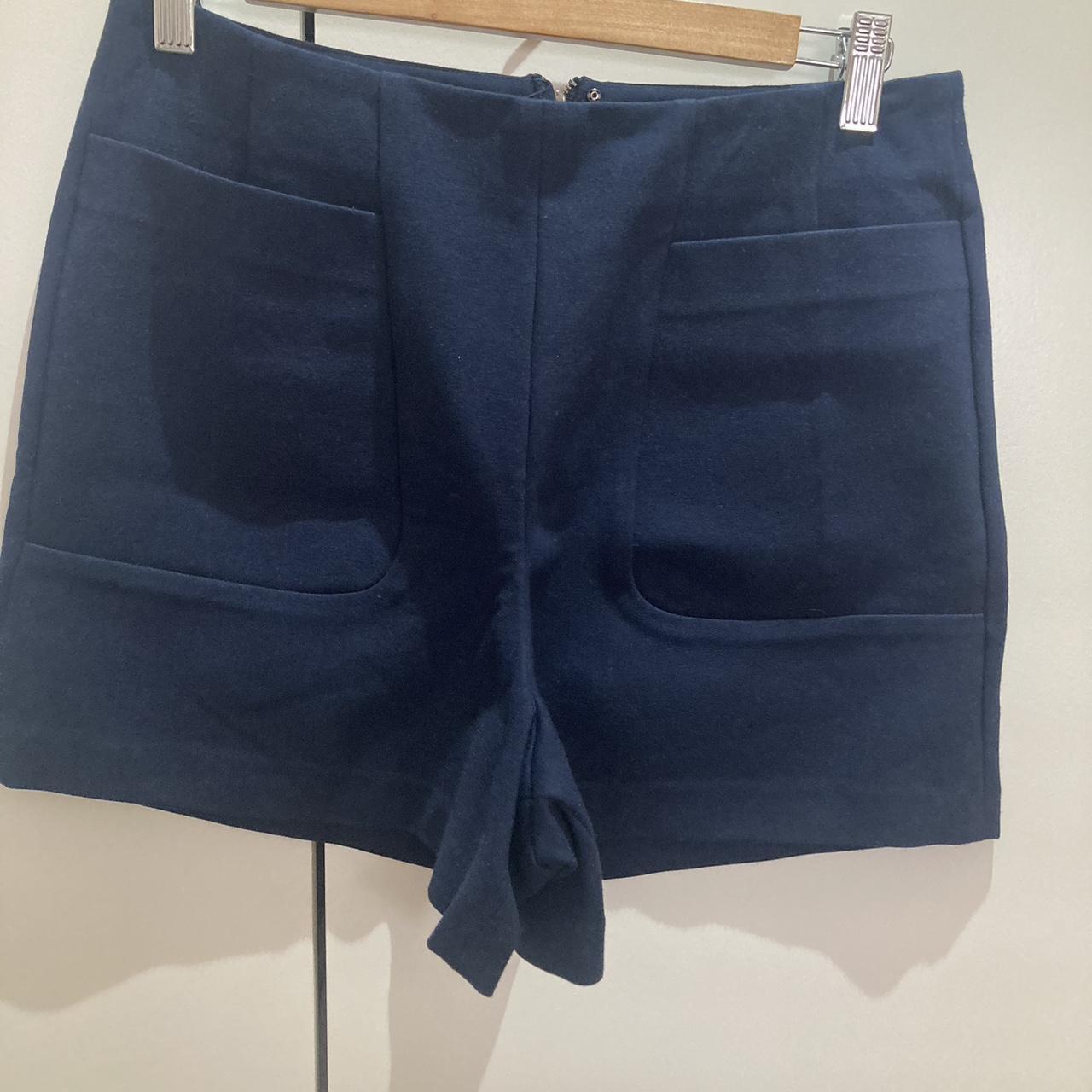 MARCS Sz 10 NAVY MINI SHORTS EXCELLENT PRE OWNED... - Depop