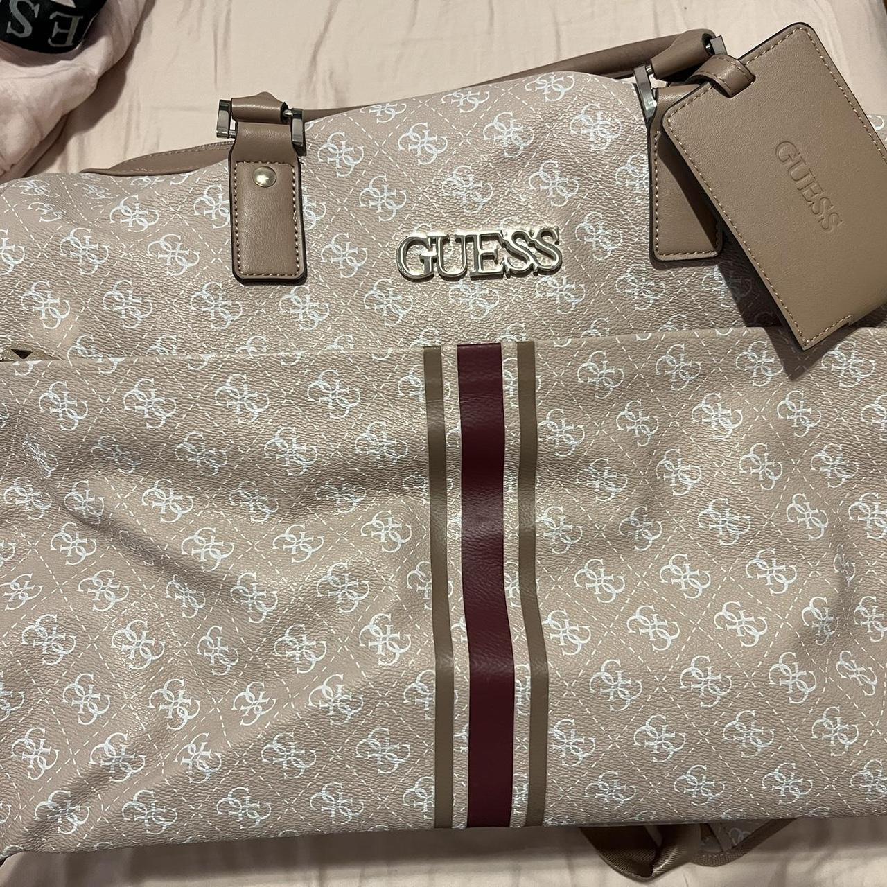 Guess logo duffle on sale bag