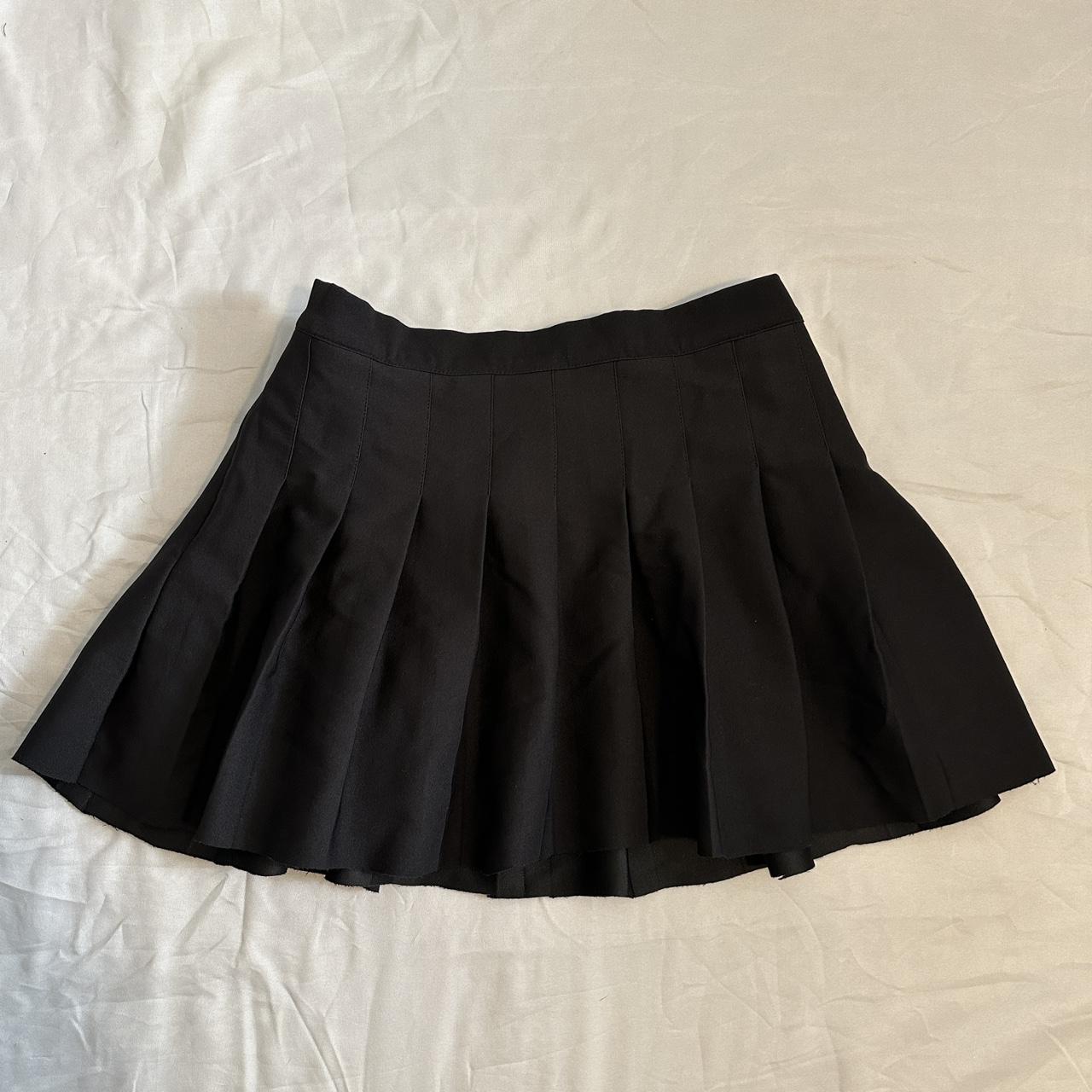 cute black sangtree schoolgirl pleated skirt!... - Depop