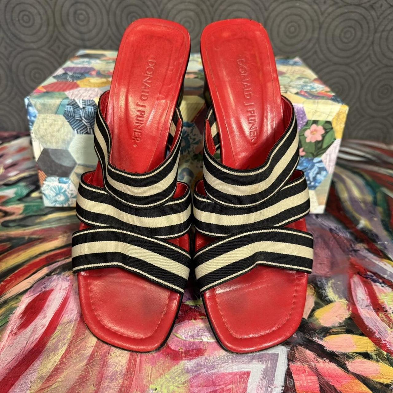 Donald J Pliner Block Heel Slides In Excellent Depop