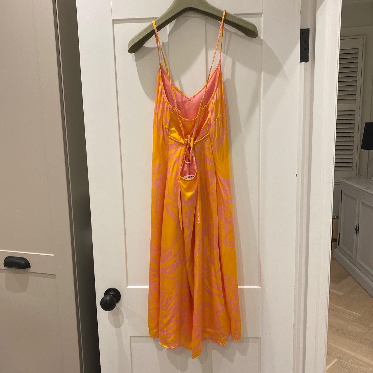 Women's Orange and Pink Dress | Depop