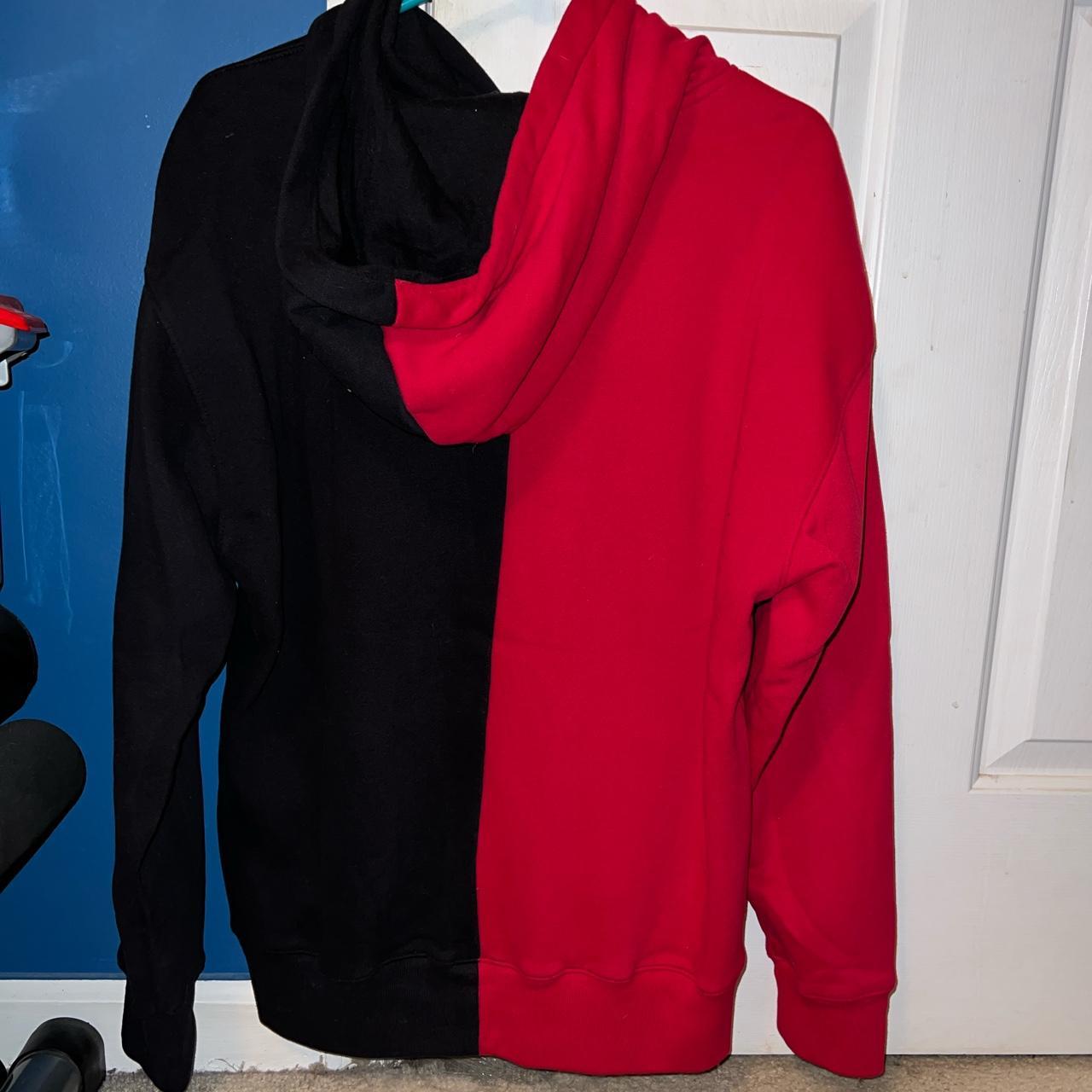 Red and black online hollister hoodie