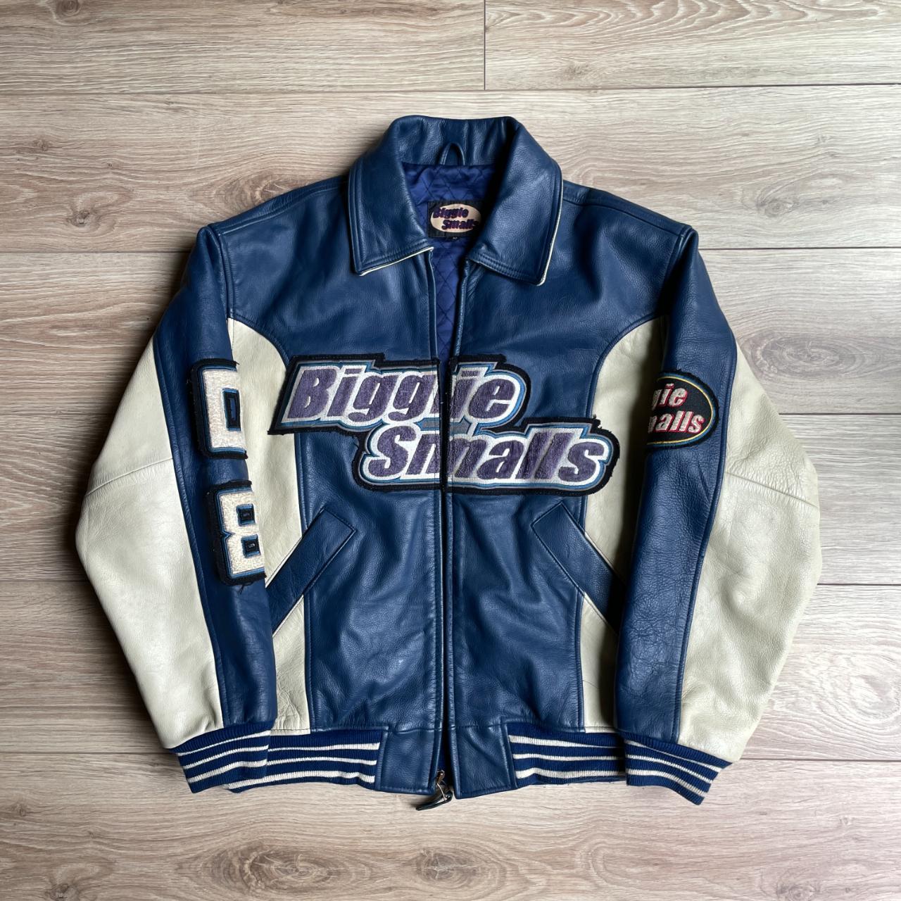 Biggie Smalls Vintage Varsity Leather Jacket States... Depop