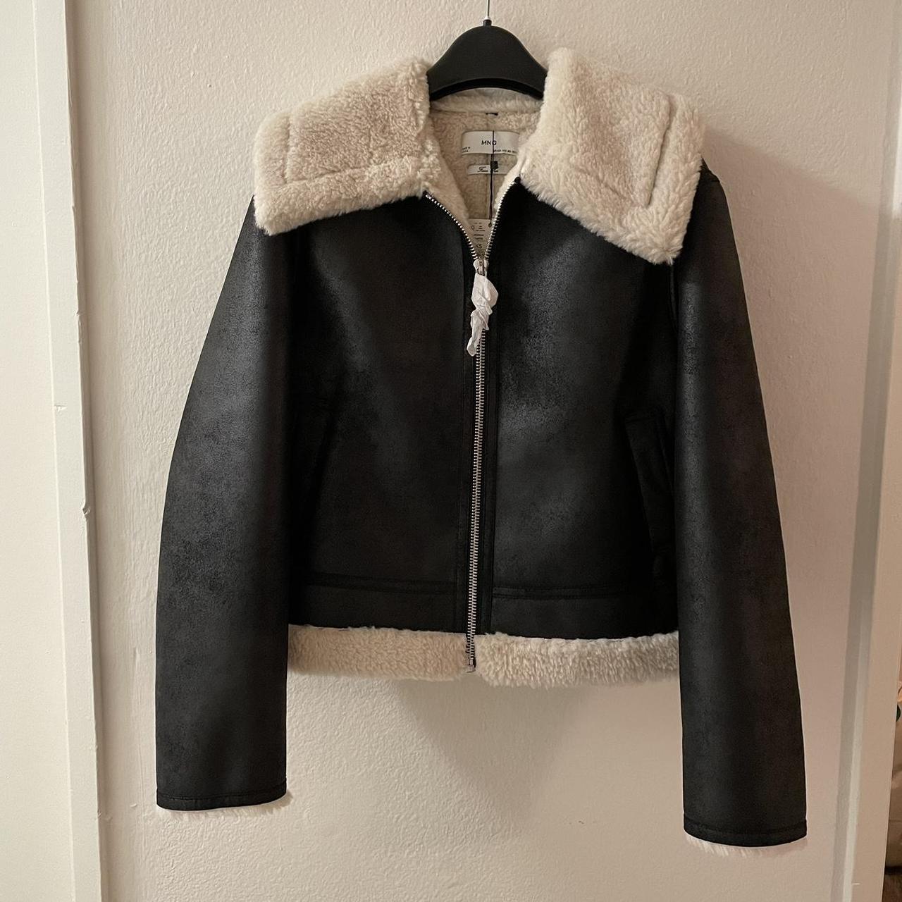 Mango - Shearling collar jacket Brand new with... - Depop
