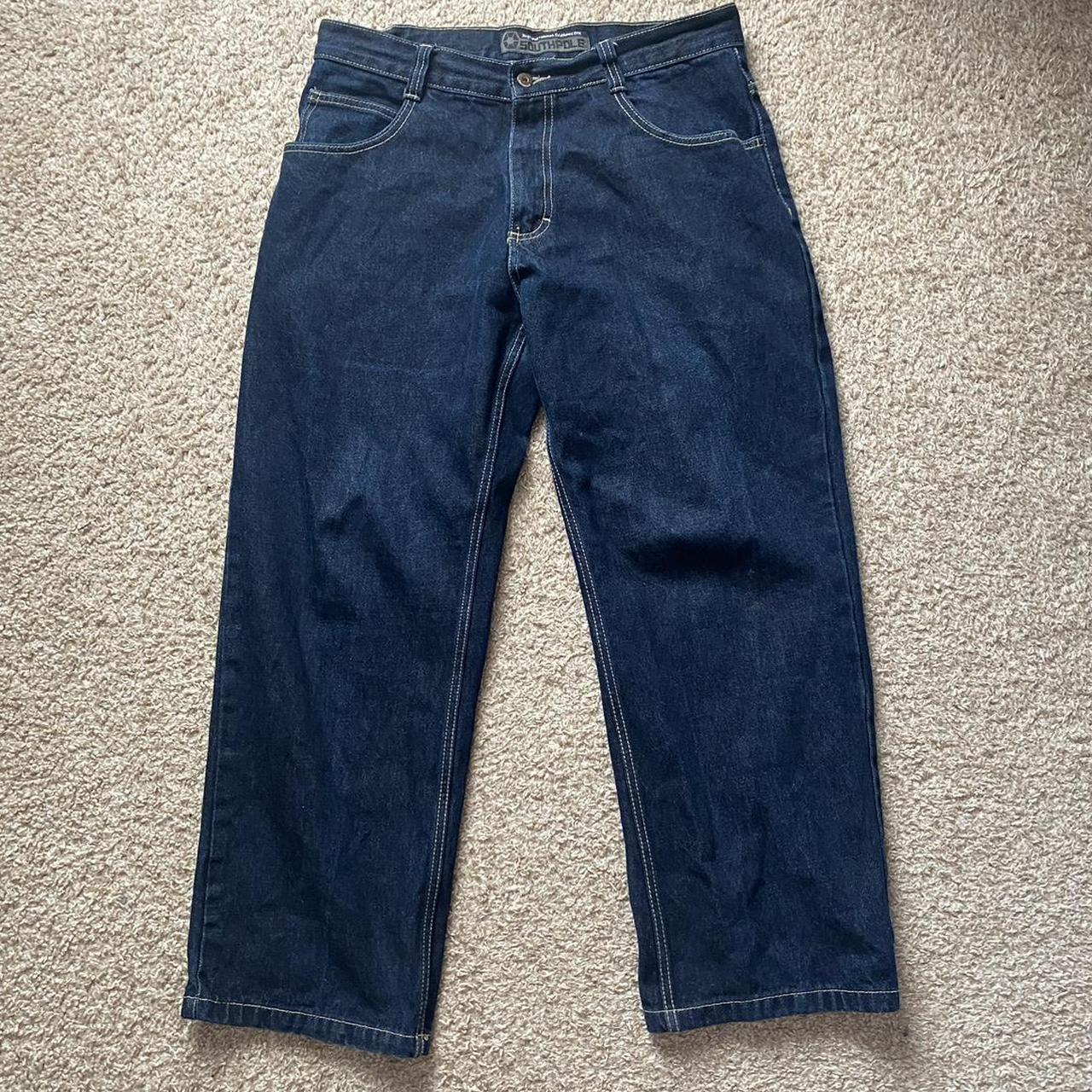 Baggy blue southpole skater jeans size 36 price... - Depop