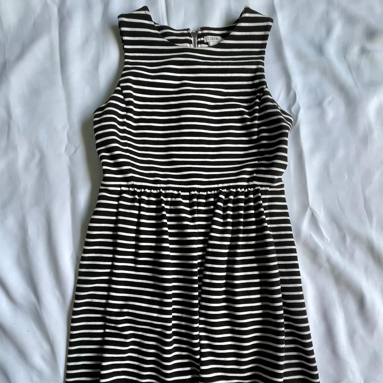 J crew black shop and white striped dress