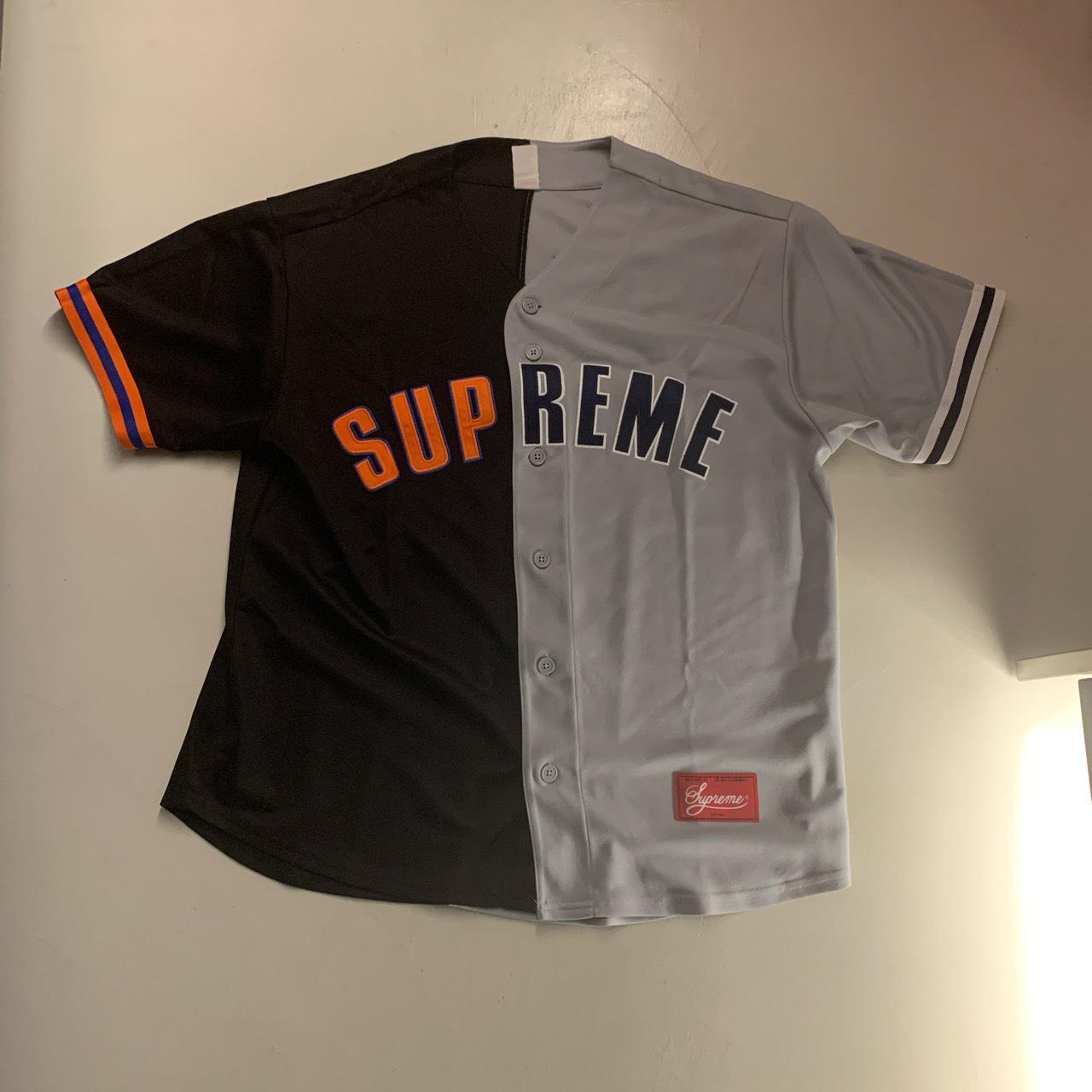 Supreme Velour Baseball Jersey Black Fall/Winter... - Depop