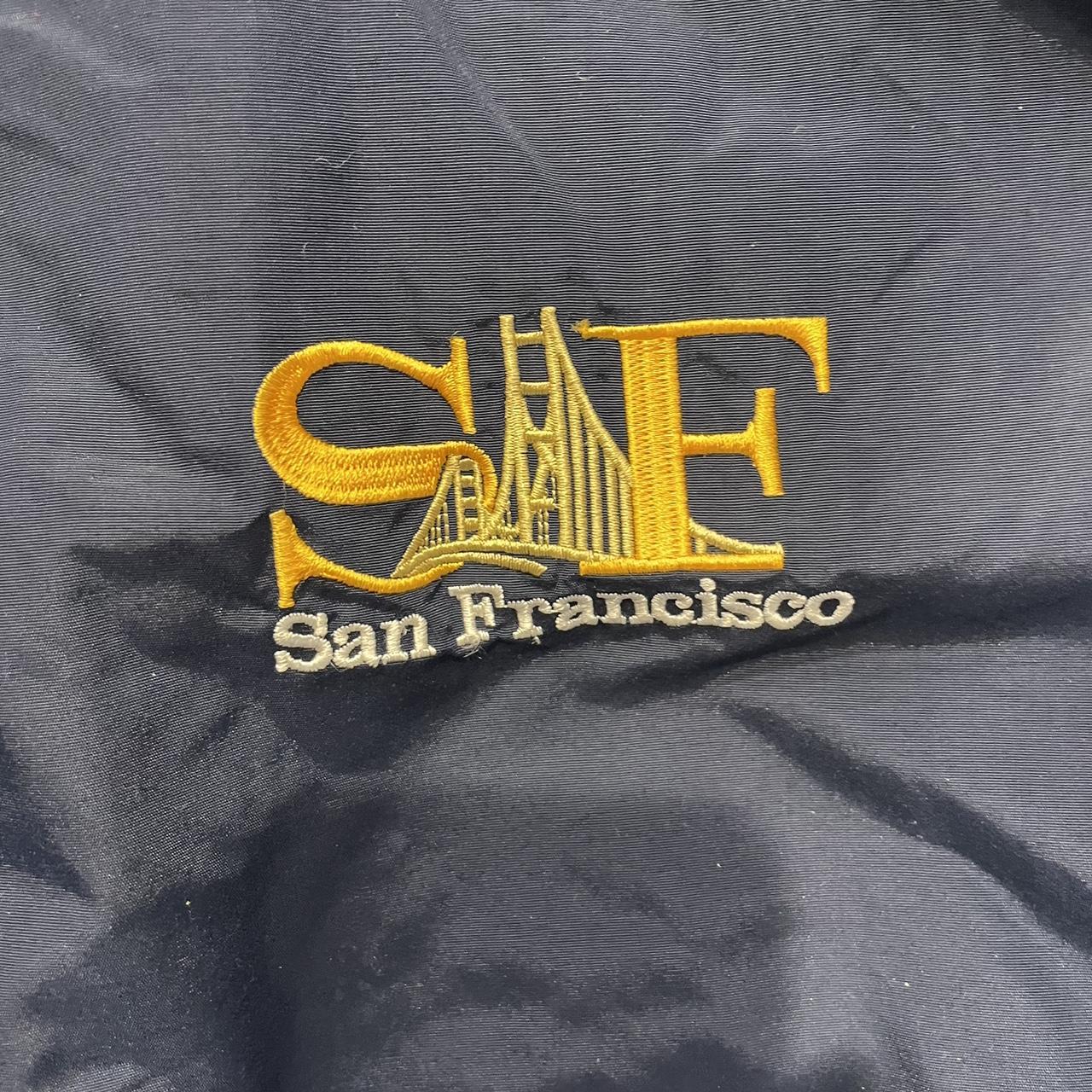 San Francisco Gogo Sports Wind Breaker Blue Yellow... - Depop