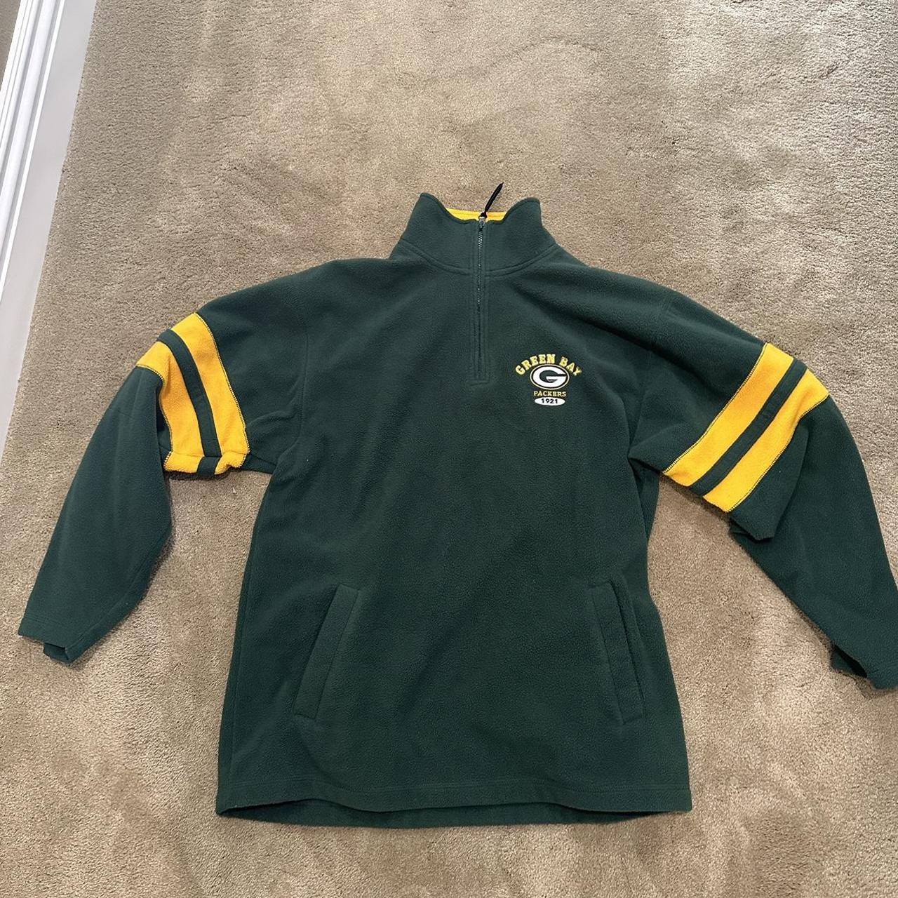 Y2K Green Bay packers zip up jacket Mens size - Depop