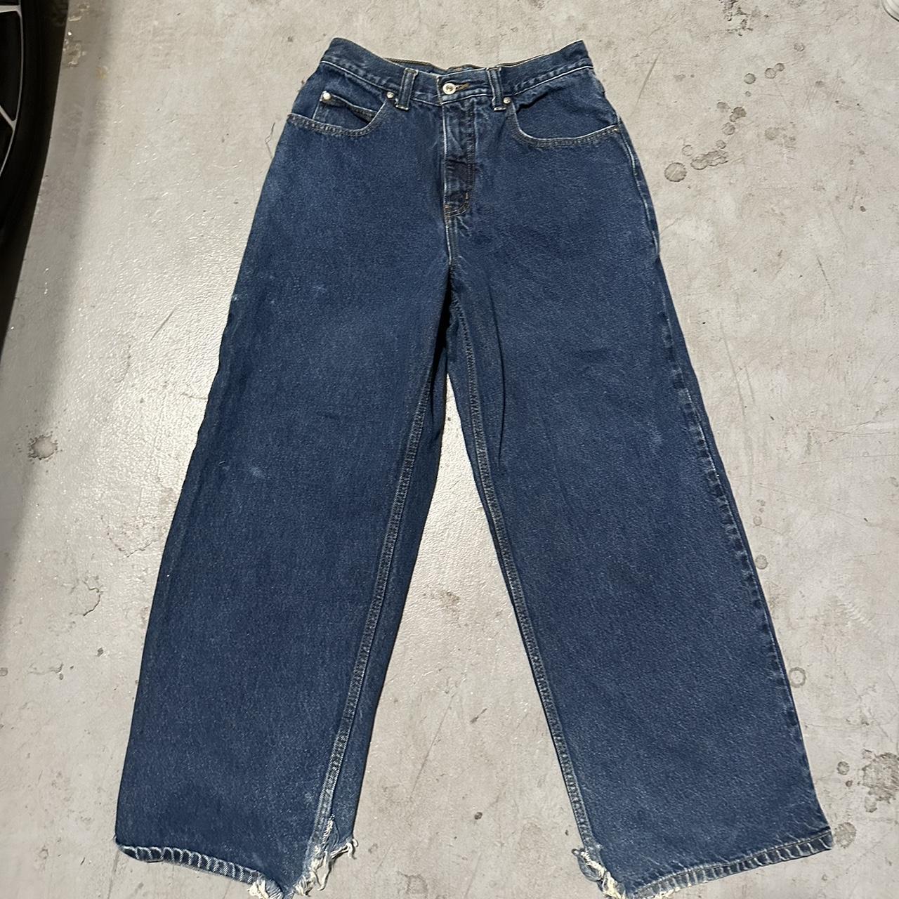 Vintage Y2K Anchor Blue Huge Denim Jeans Size... - Depop