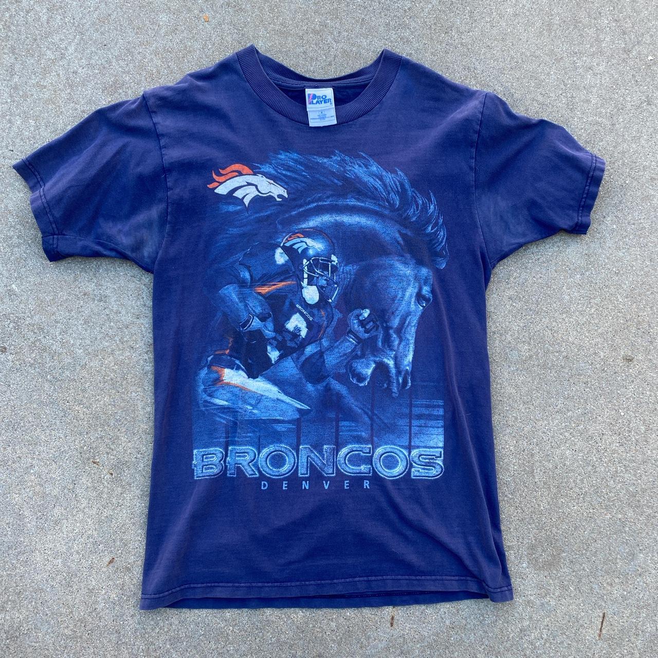 Vintage 00s Navy NFL Denver Broncos T-Shirt - Medium Cotton– Domno Vintage