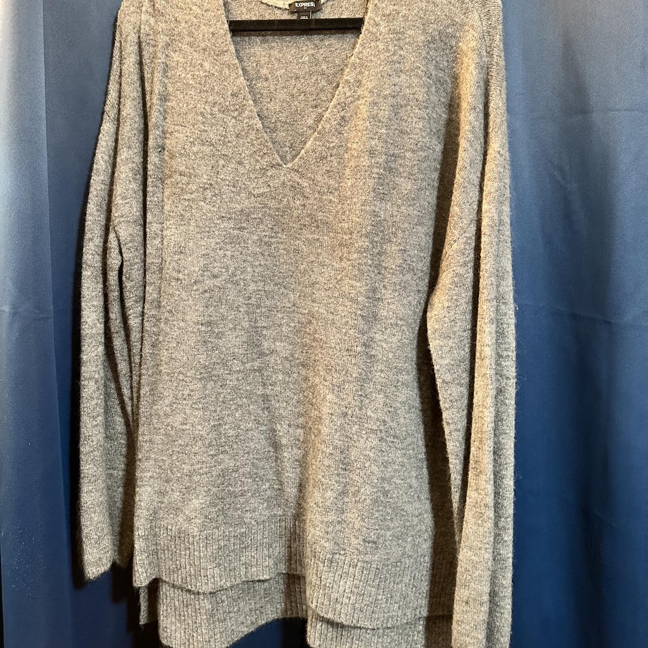 Grey Express long sleeve shirt size XL - Depop