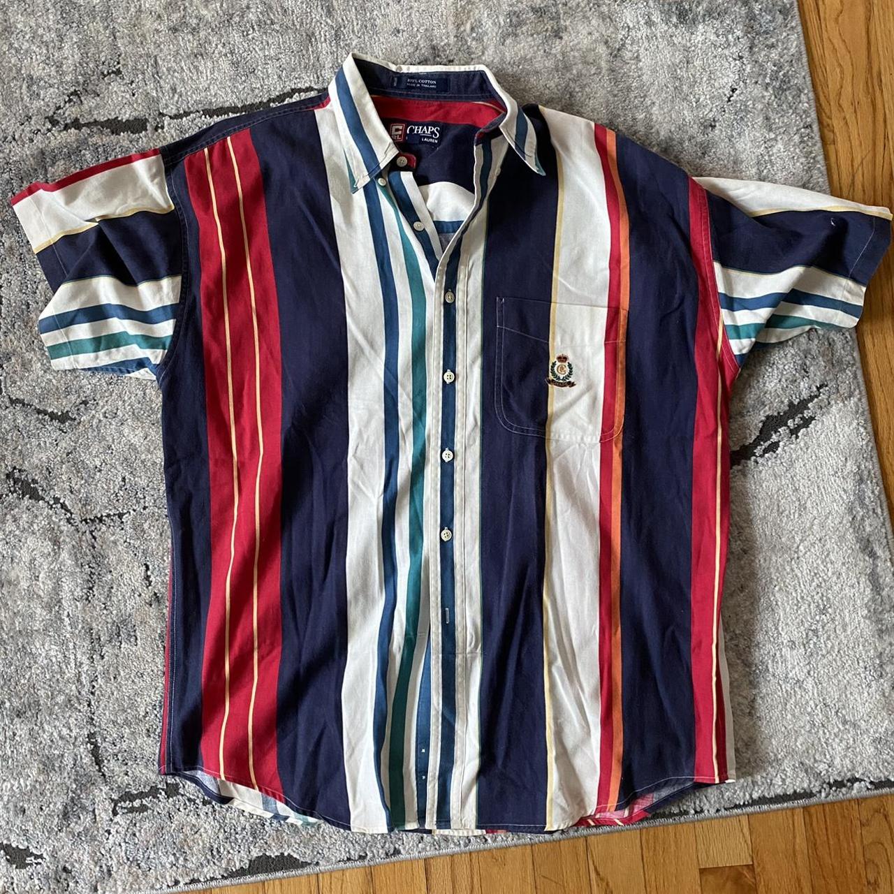 Vintage Chaps Ralph Lauren 90s era short sleeve... - Depop