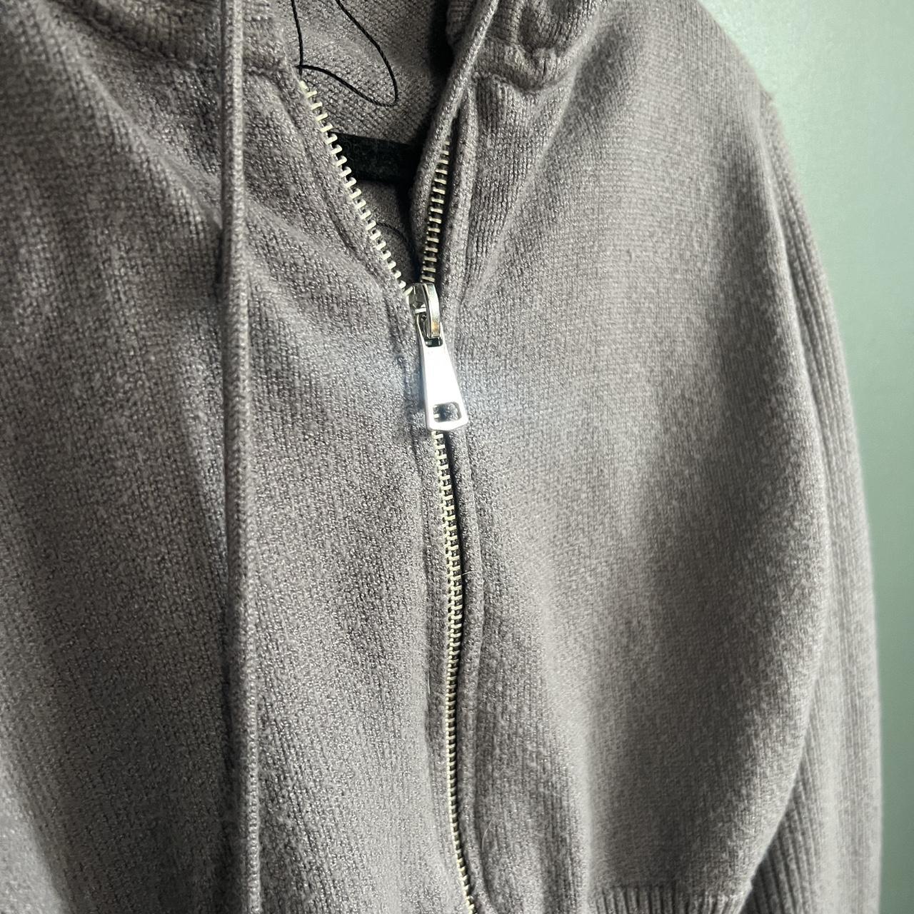 7️⃣様／22日② Zara purple grey cropped knit zip up hoodie | Depop