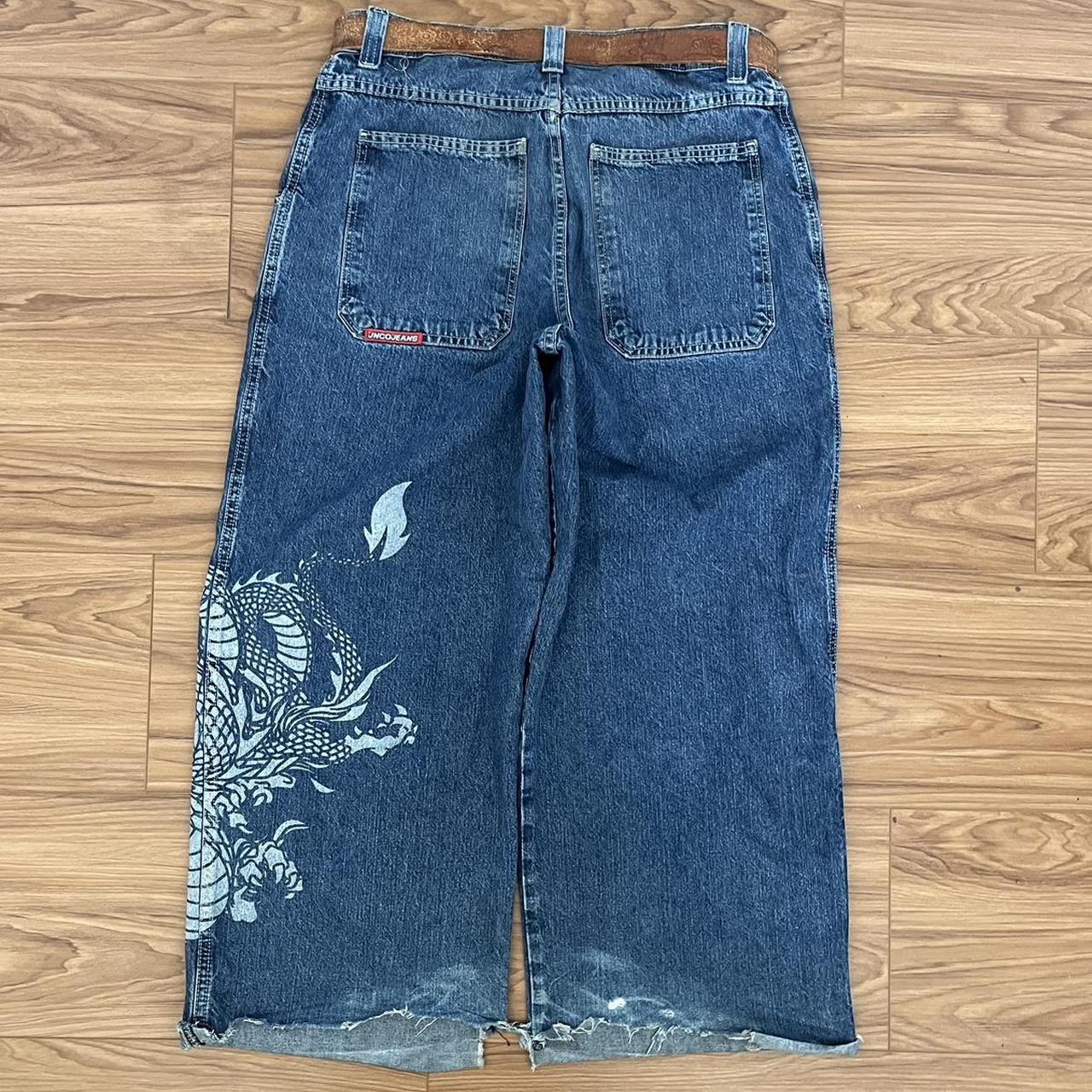 JNCO DRAGON TRIBAL JEANS DEPOP PAYMENTS ONLY NOT... - Depop
