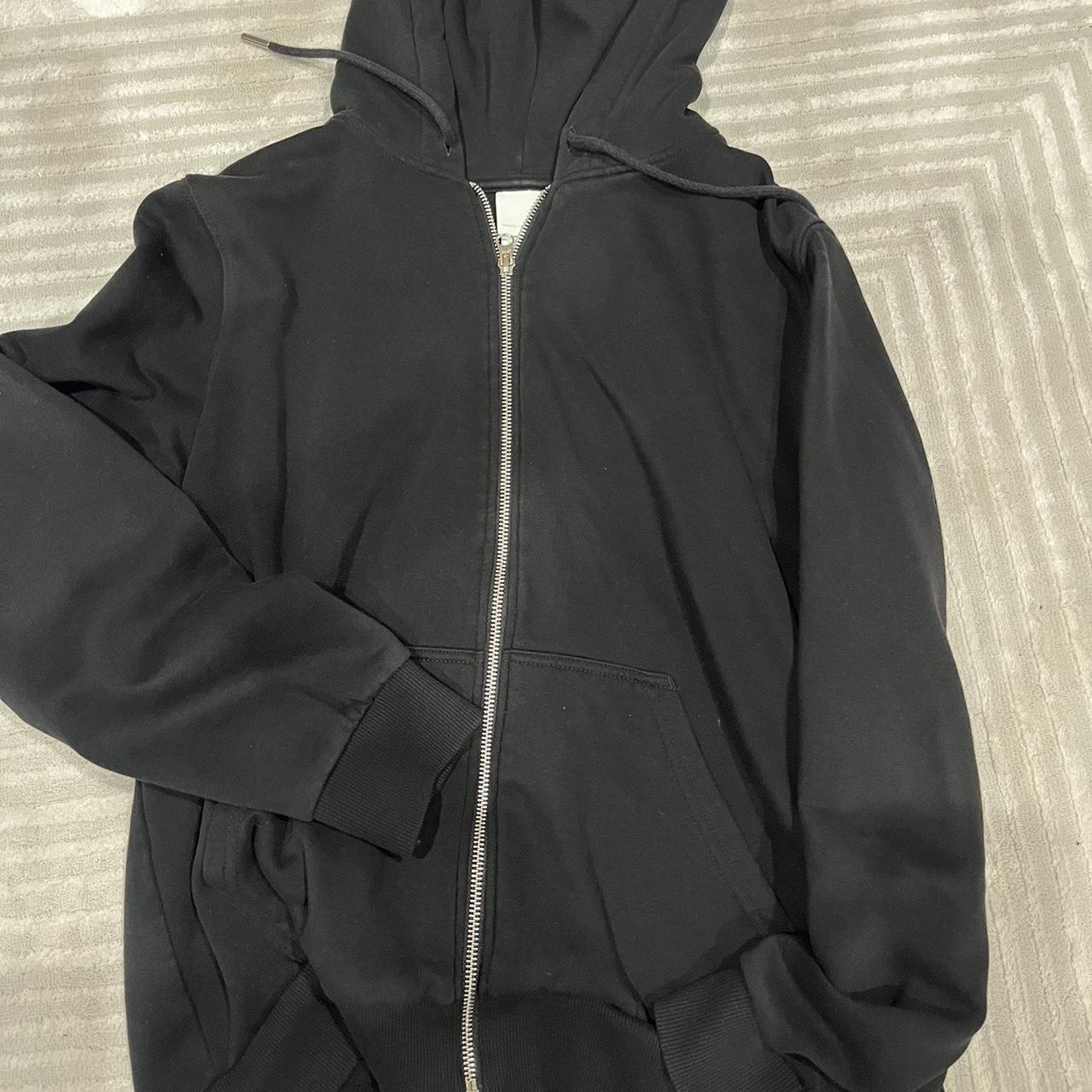 black zip up jacket! -size M -great jacket for... - Depop