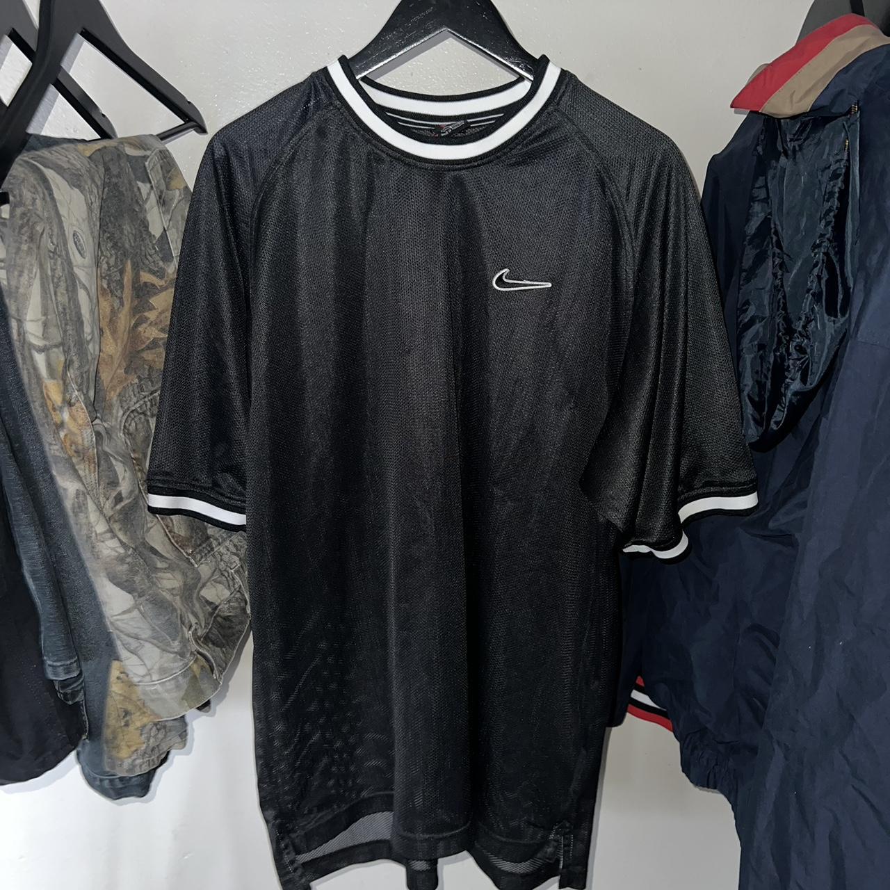 Black Nike Mesh Jersey Size large Depop