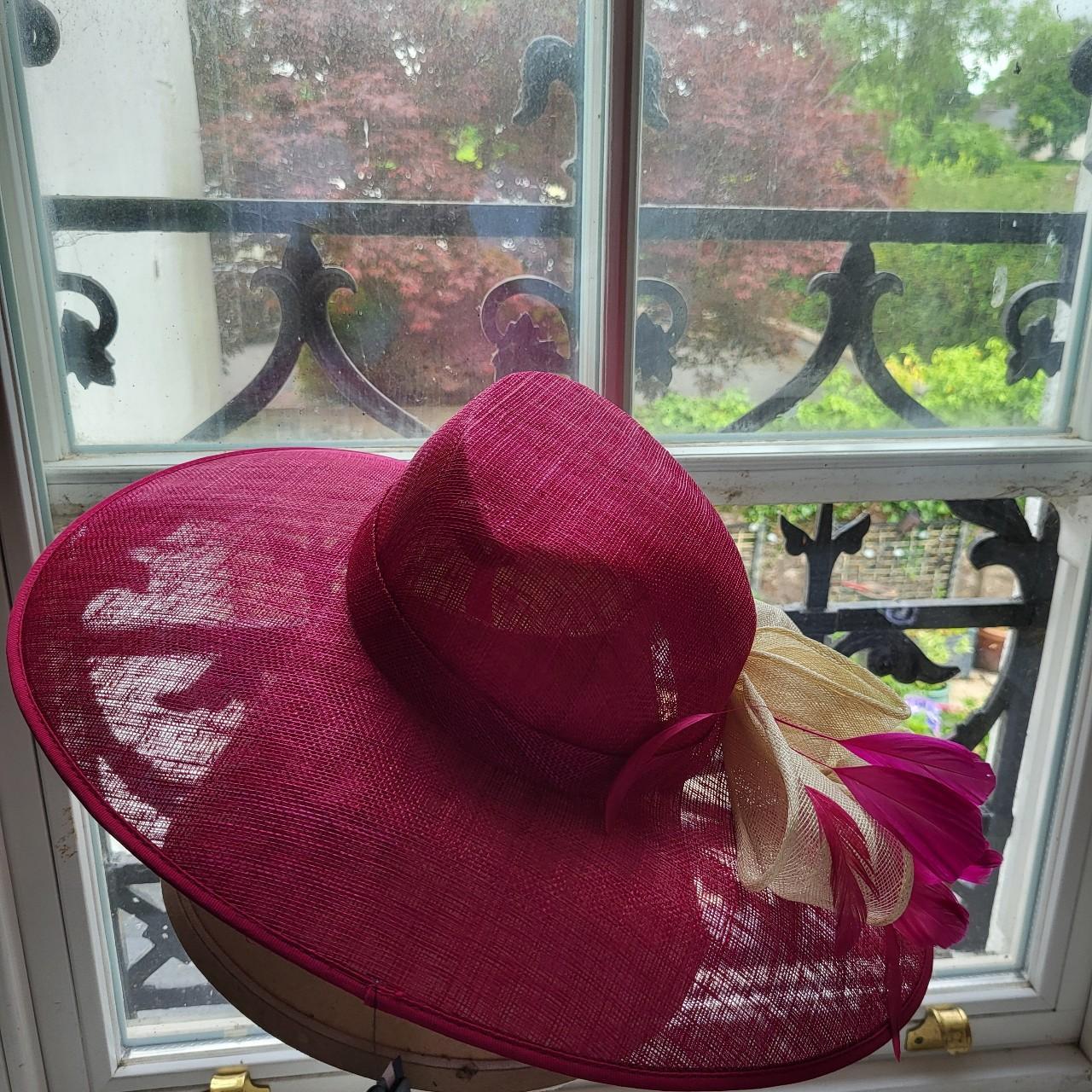 Fabulous Fuchsia Cream Fascinator/Hat Depop