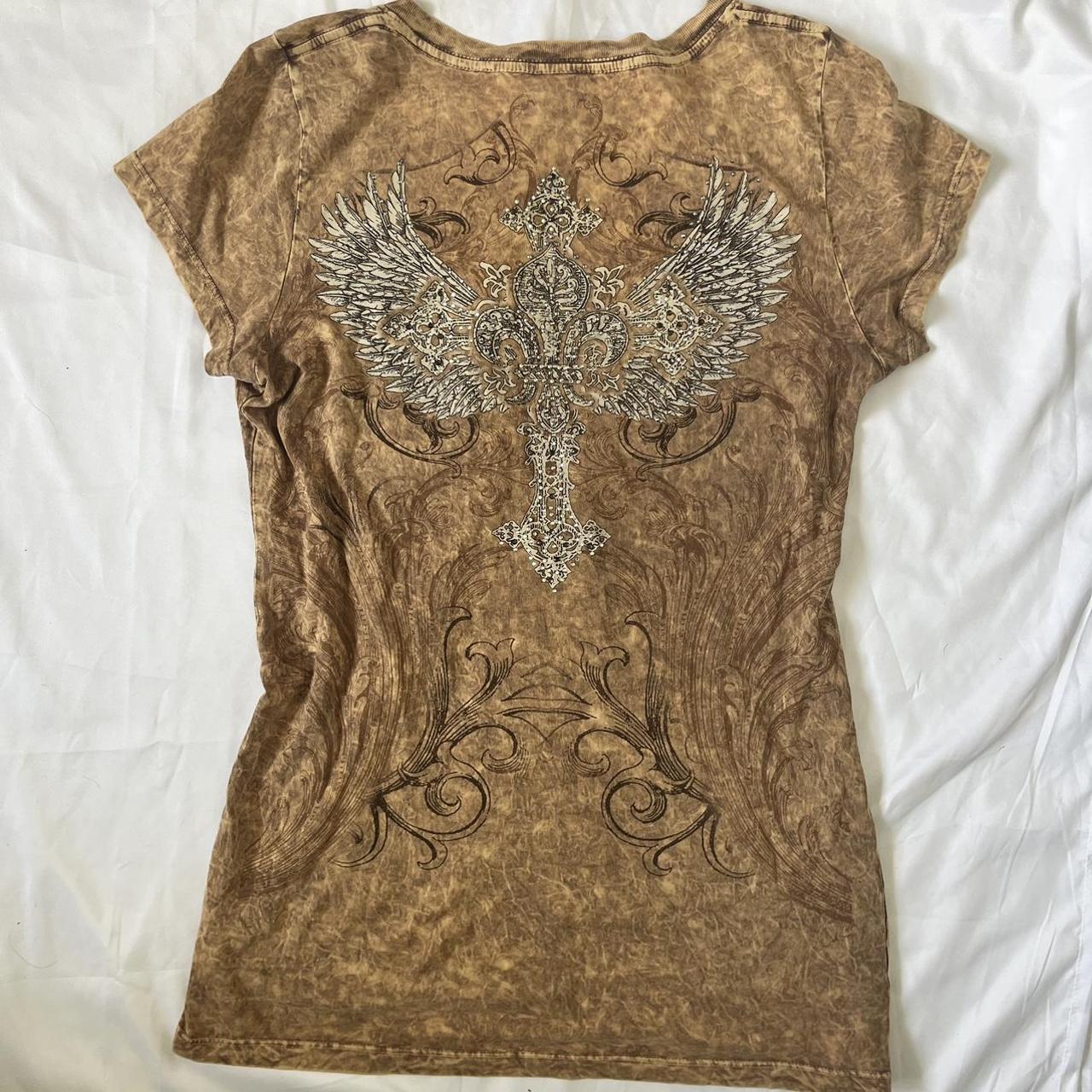 Daytrip Women's Tan and Brown T-shirt