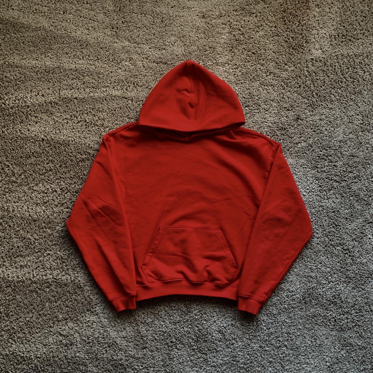 500GSM Blank Scarlet Red heavyweight Hoodie 25 1/2”... - Depop