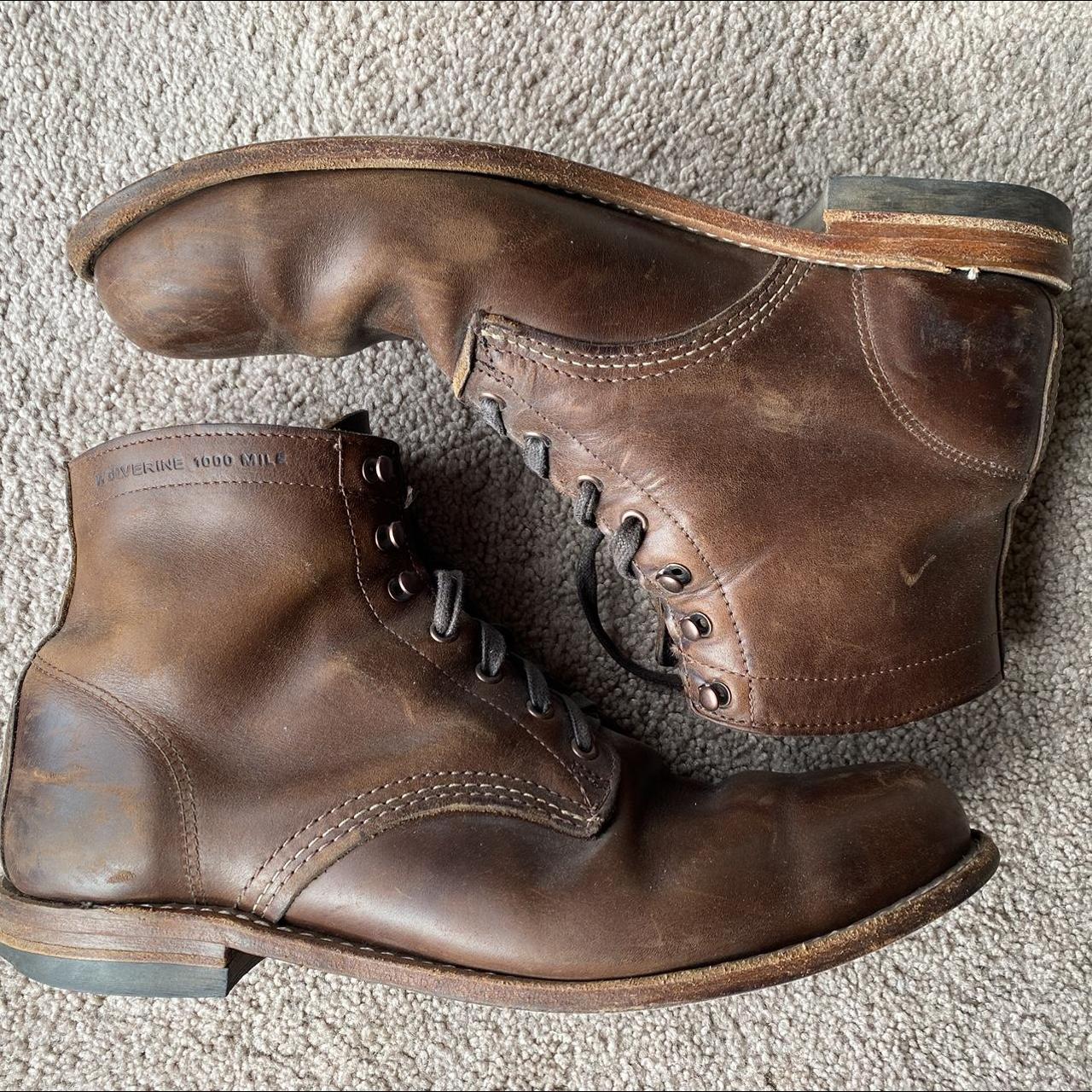 Wolverine 1000 mile plain best sale toe boot