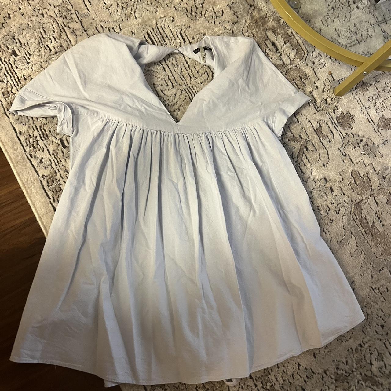 Zaras Trafaluc collection blue romper size small Depop