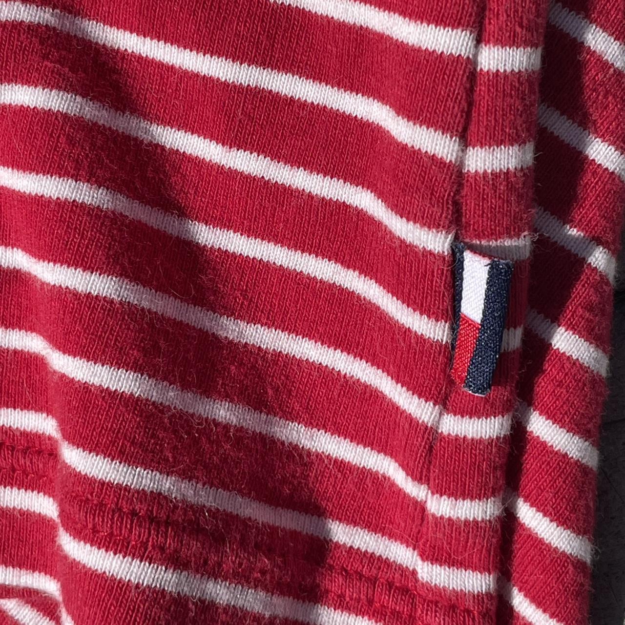 🍓striped red tommy hilfiger shirt🍓 large- but would... - Depop