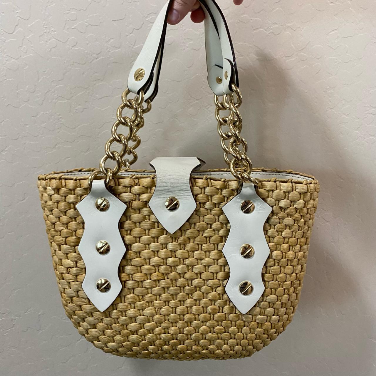 Michael kors santorini straw bag online