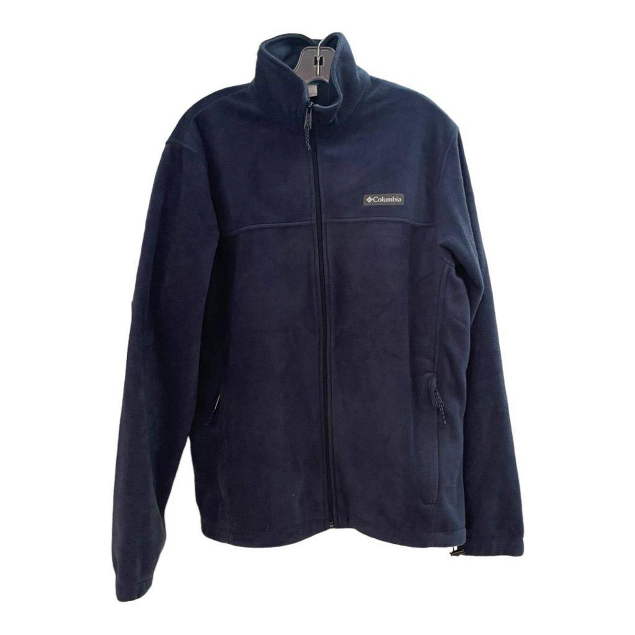 COLUMBIA Men’s Fleece Jacket Long Sleeve Navy Blue... - Depop