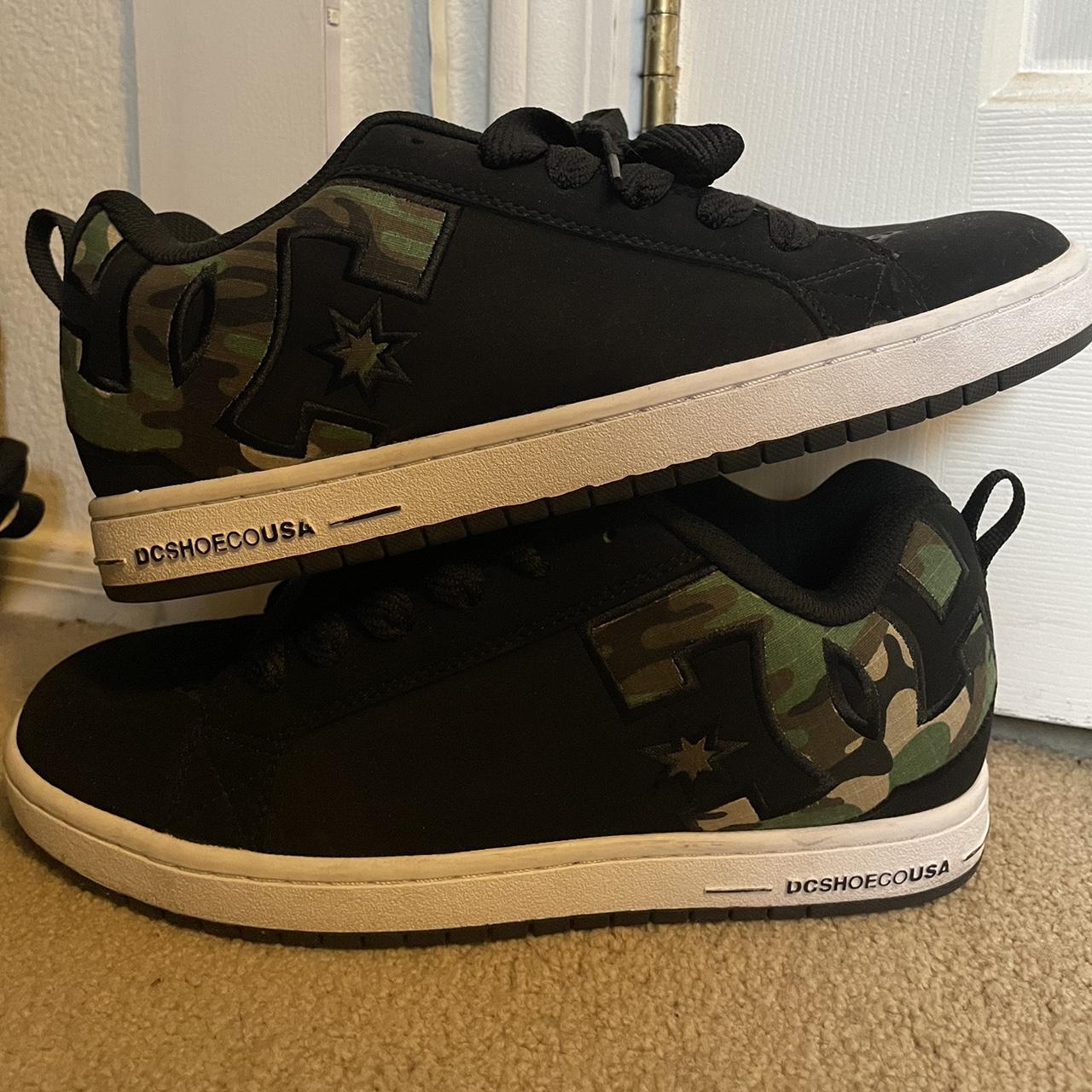 brand new camo dc shoes no flaws at all send... - Depop