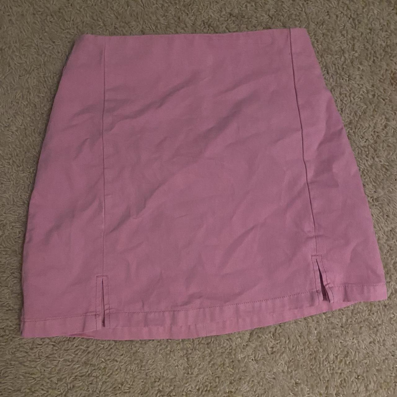 Brandy Melville Women's Pink Skirt | Depop