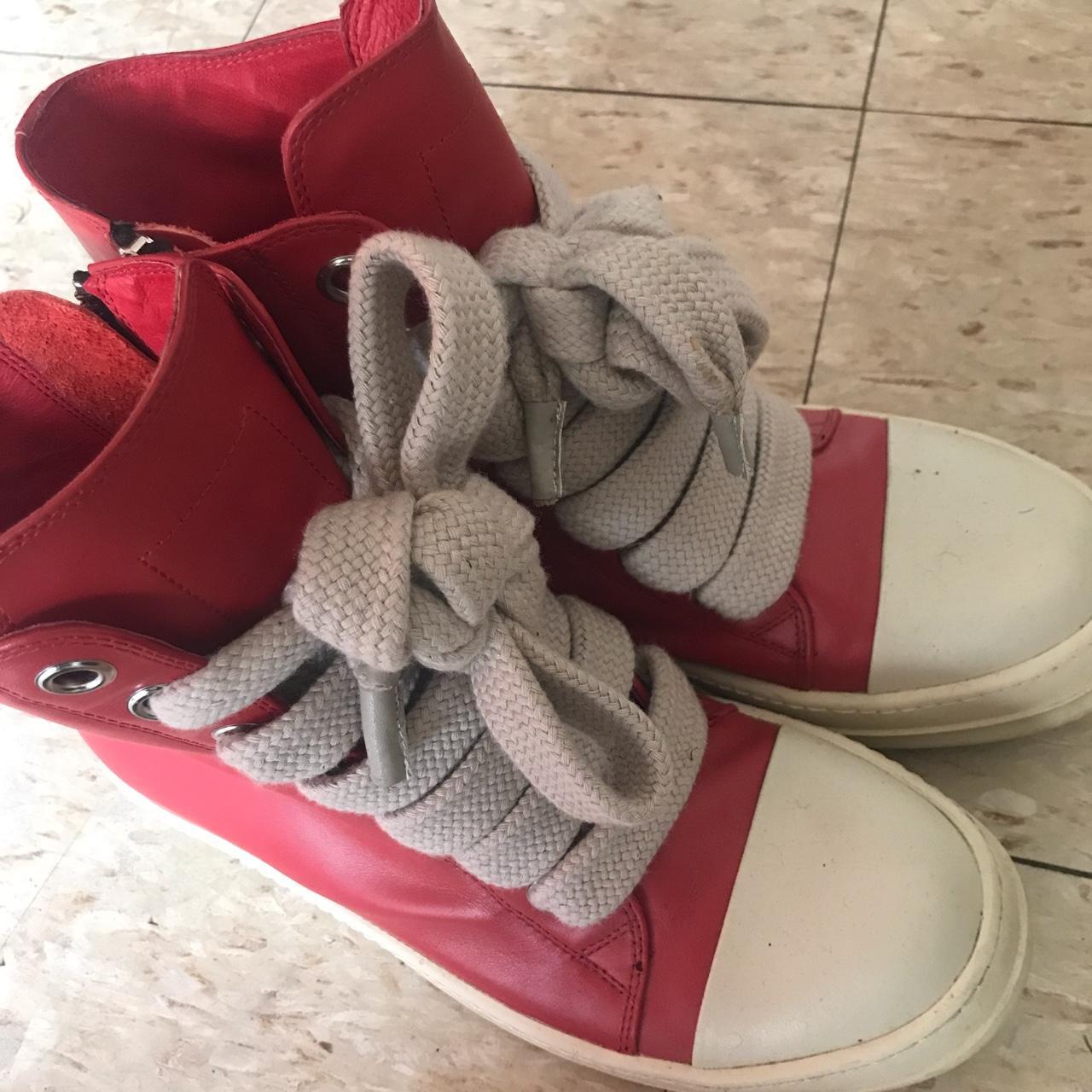 Rick Owens Men's Red Boots | Depop